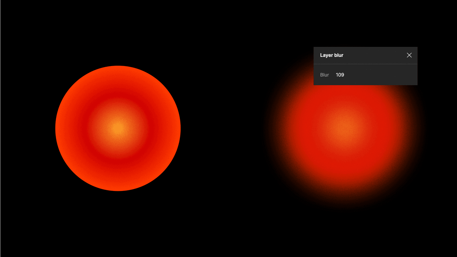 Adding blur to radial gradients